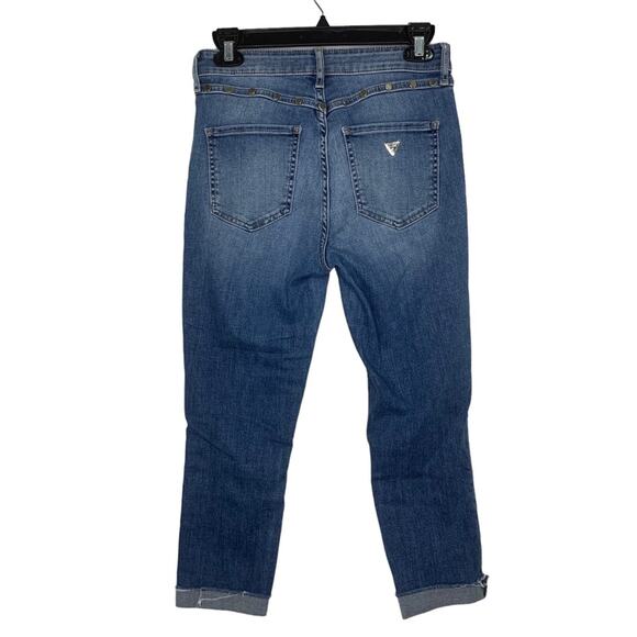 Guess 1981 Studded Jean Skinny Button Fly Size 27 Belt Loops 4 Working Pockets - Picture 2 of 13